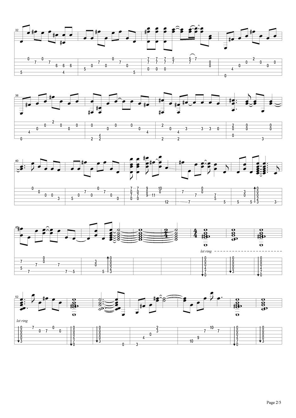 a silent latter吉他谱（图2）