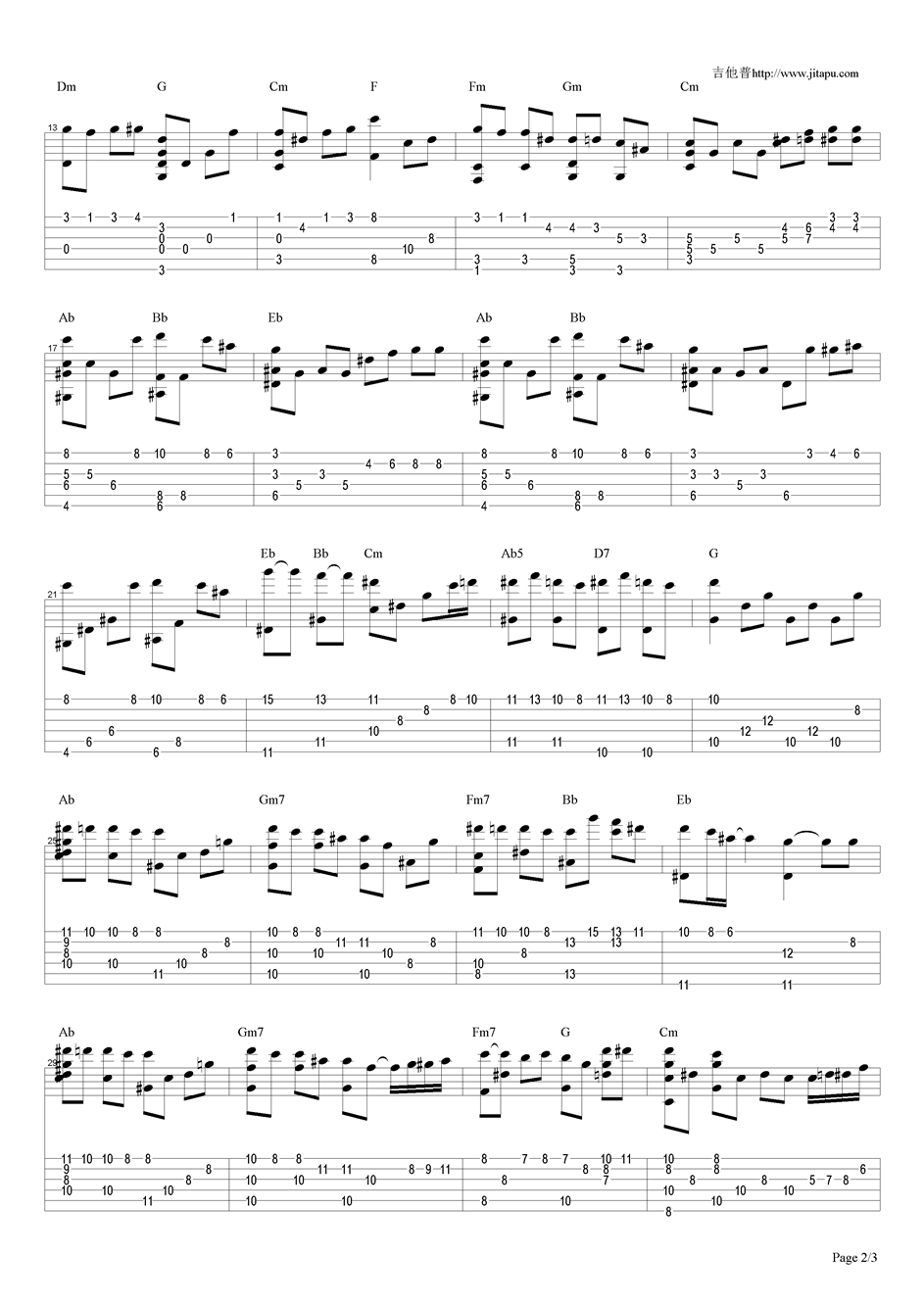 m-eason-shang吉他谱（图2）