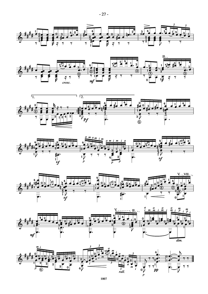 卡尔卡西25首练习曲（26）吉他谱（图1）