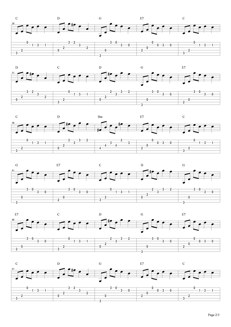 温柔吉他谱（图2）