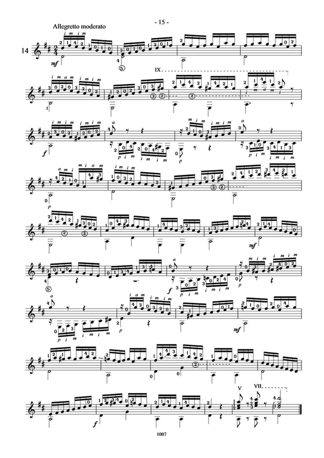 卡尔卡西25首练习曲(14)吉他谱（图1）