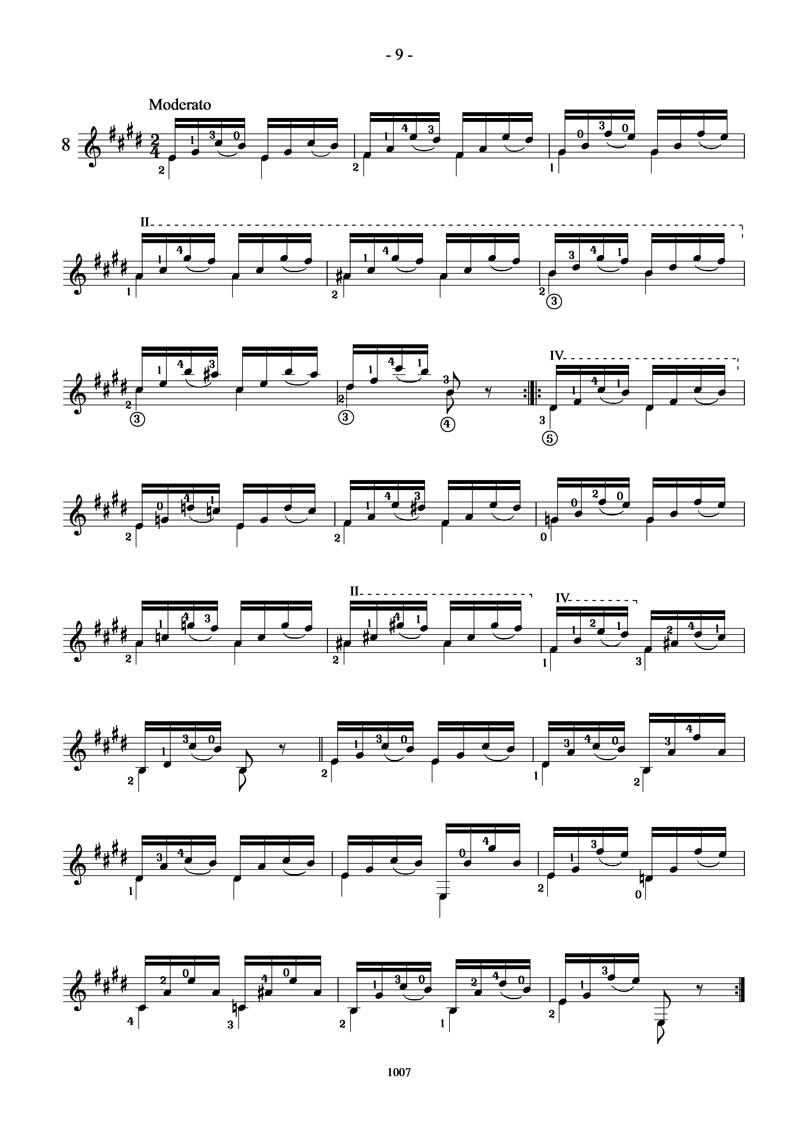 卡尔卡西25首练习曲（8）吉他谱（图1）