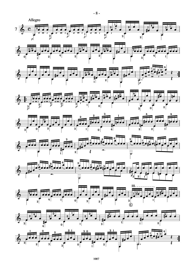卡尔卡西25首练习曲（7）吉他谱（图1）