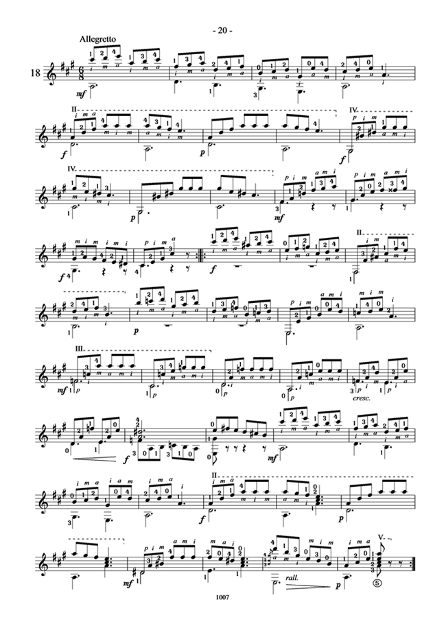 卡尔卡西25首练习曲(19)吉他谱（图1）
