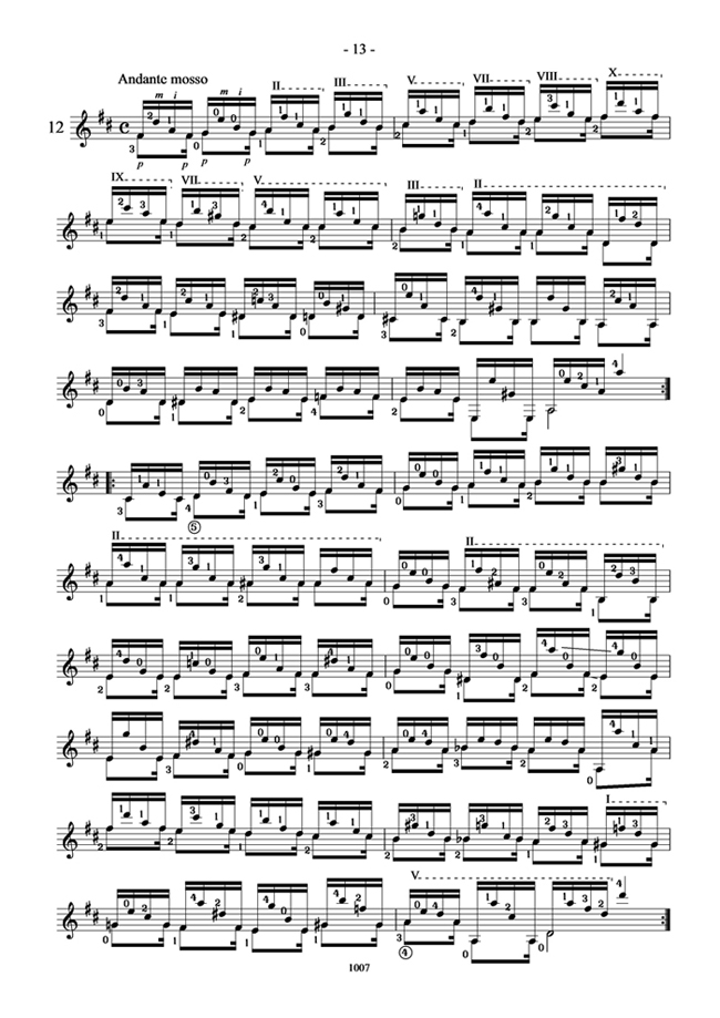 卡尔卡西25首练习曲（12）吉他谱（图1）