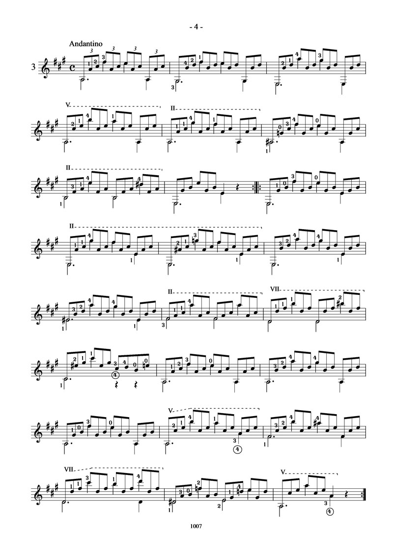 卡尔卡西25首练习曲（3）吉他谱（图1）