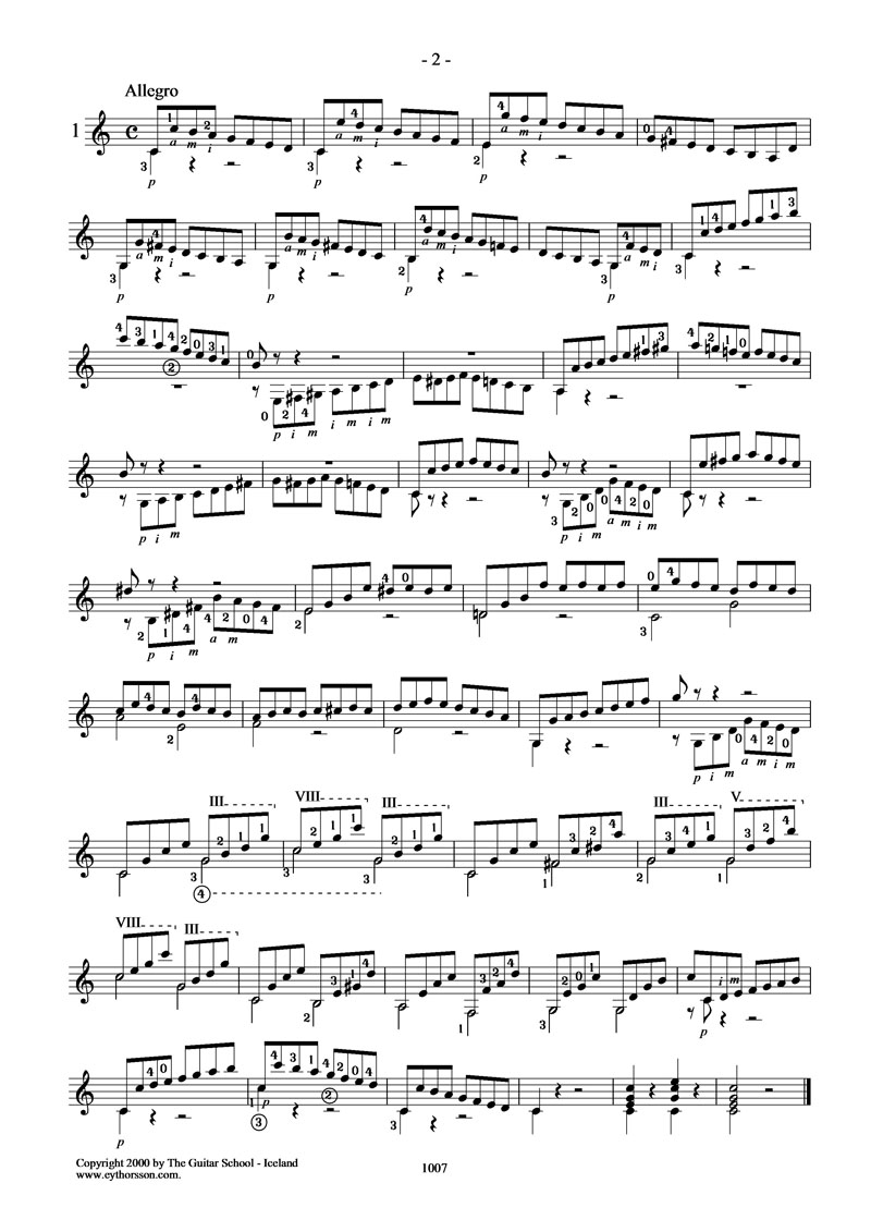 卡尔卡西25首练习曲（1）吉他谱（图2）