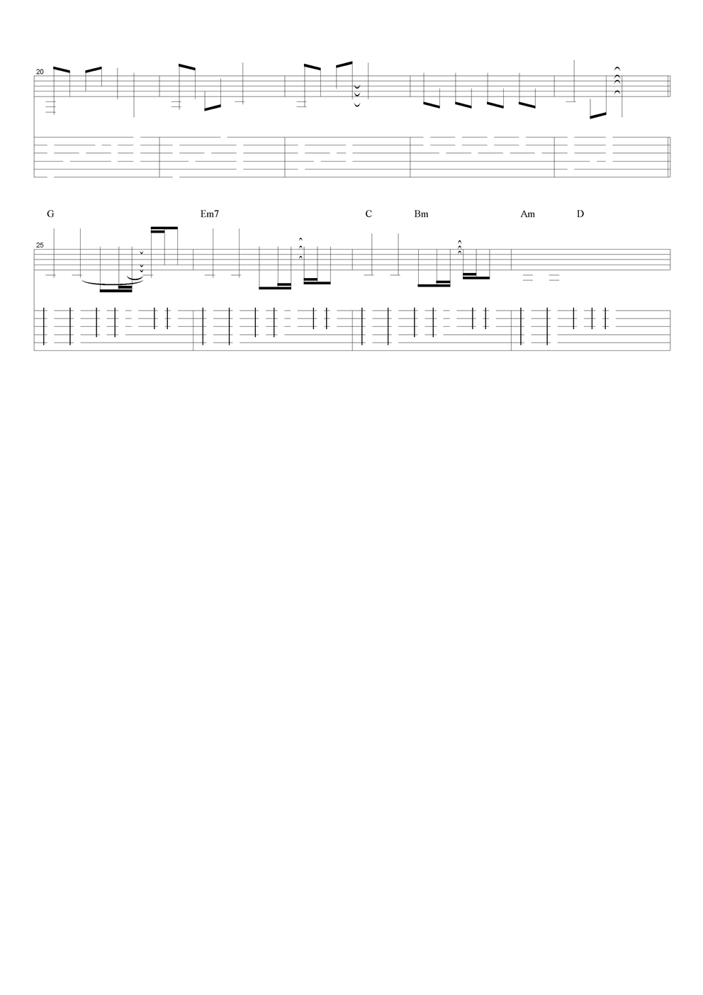 一首简单的歌吉他谱（图2）