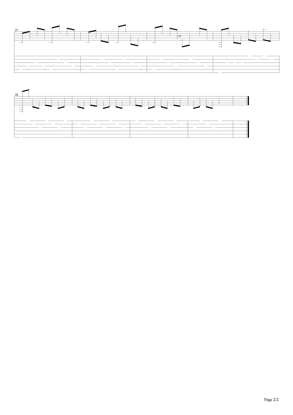 麻醉吉他谱（图2）