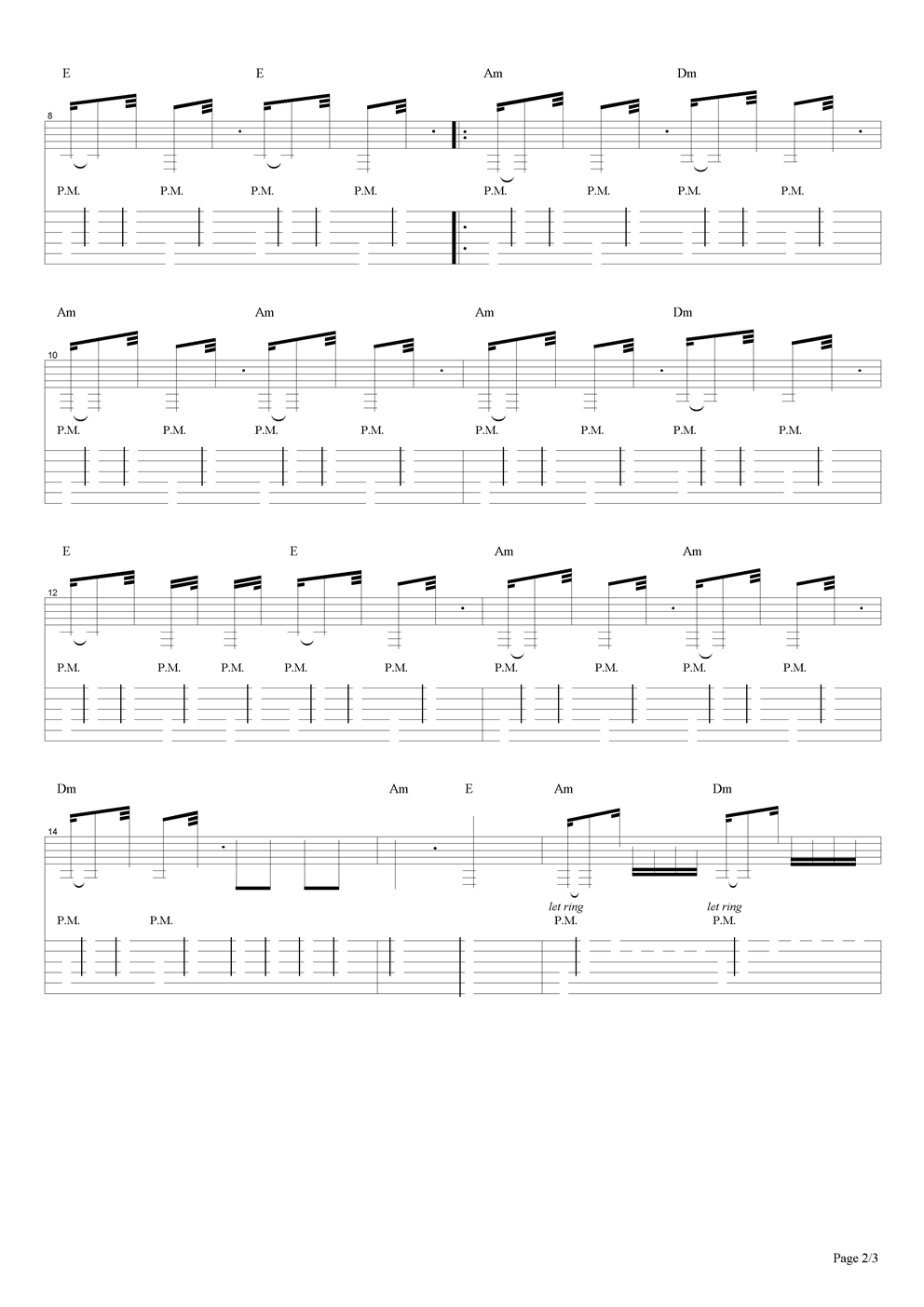姑娘吉他谱（图2）