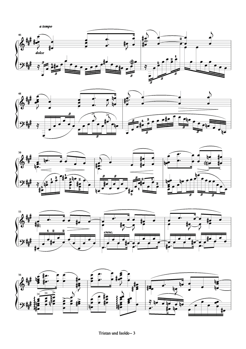 Wagner-Tristan und Isolde吉他谱（图3）