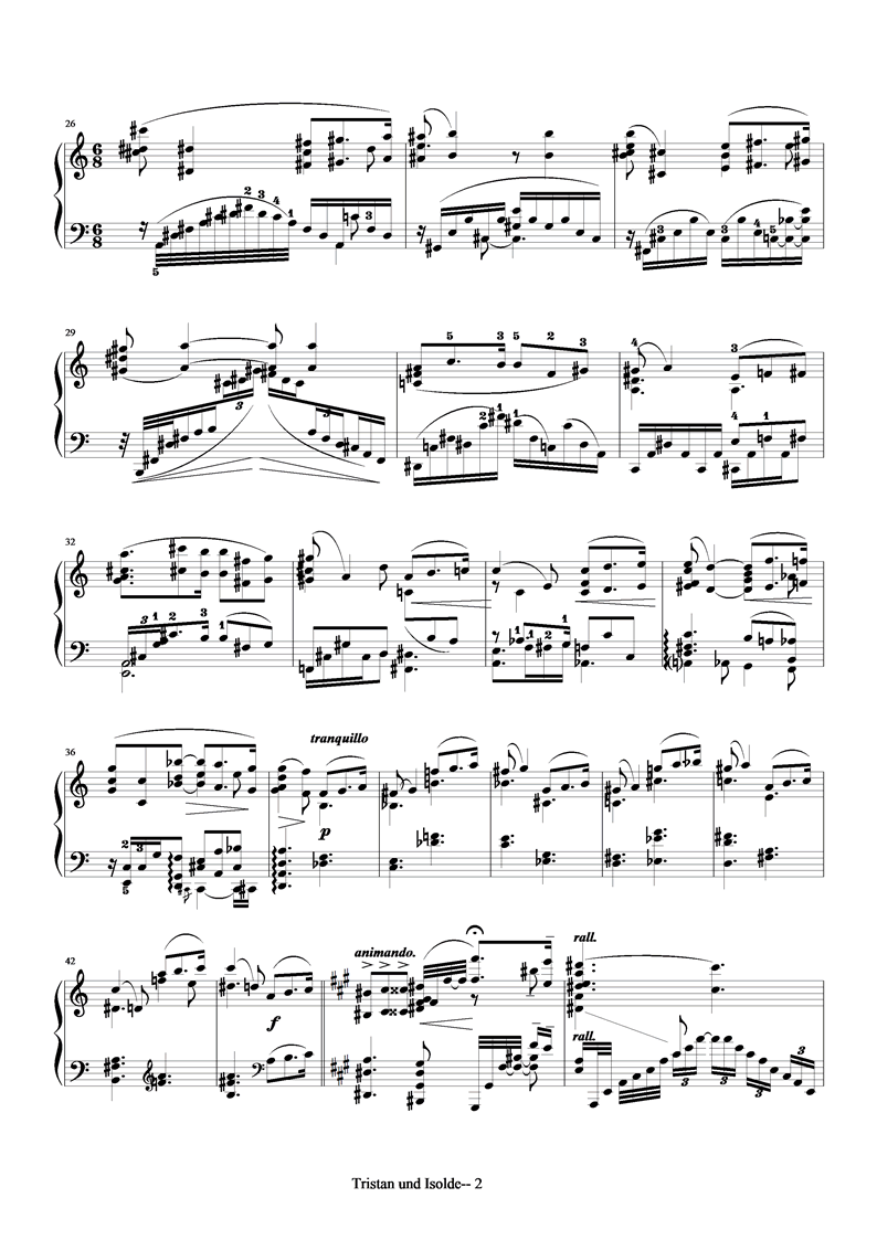 Wagner-Tristan und Isolde吉他谱（图2）