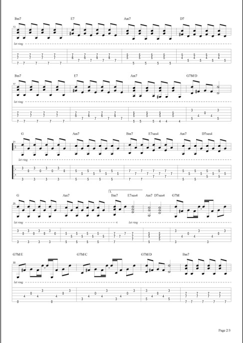小步舞曲吉他谱（图2）