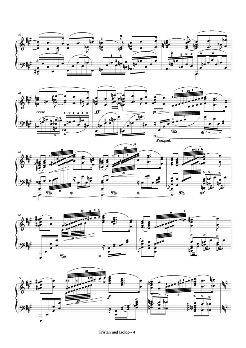 Wagner-Tristan und Isolde吉他谱（图4）