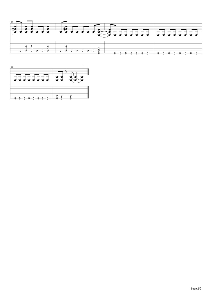 KOF97(拳皇97)吉他谱（图2）