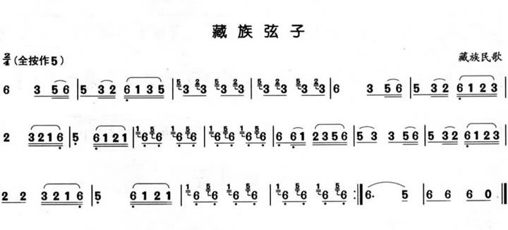 藏族弦子其它曲谱（图1）