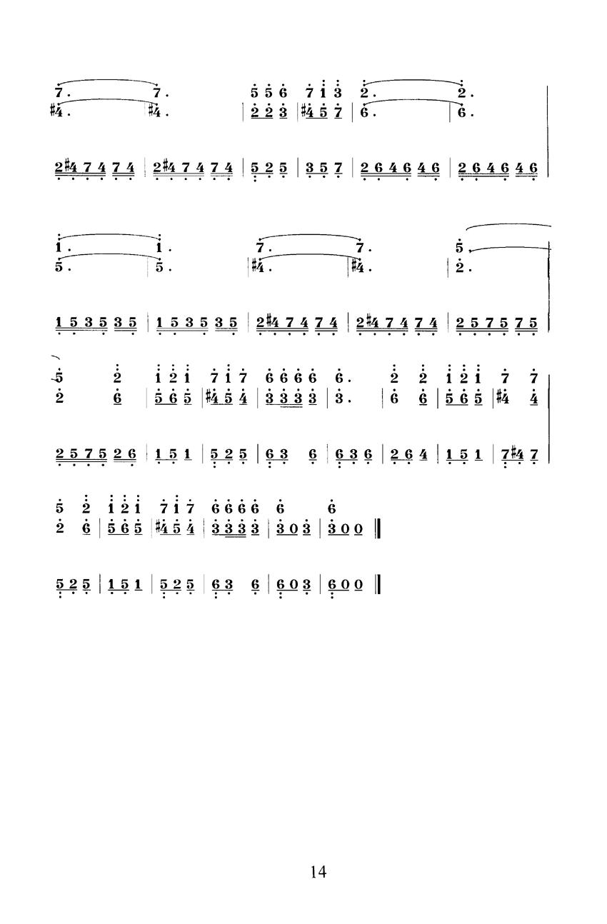 扬琴双音琴竹练习曲30首之八其它曲谱（图2）