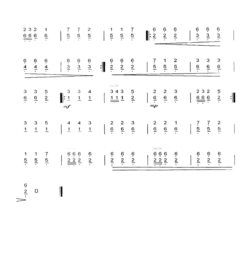 双声部练习曲其它曲谱（图3）