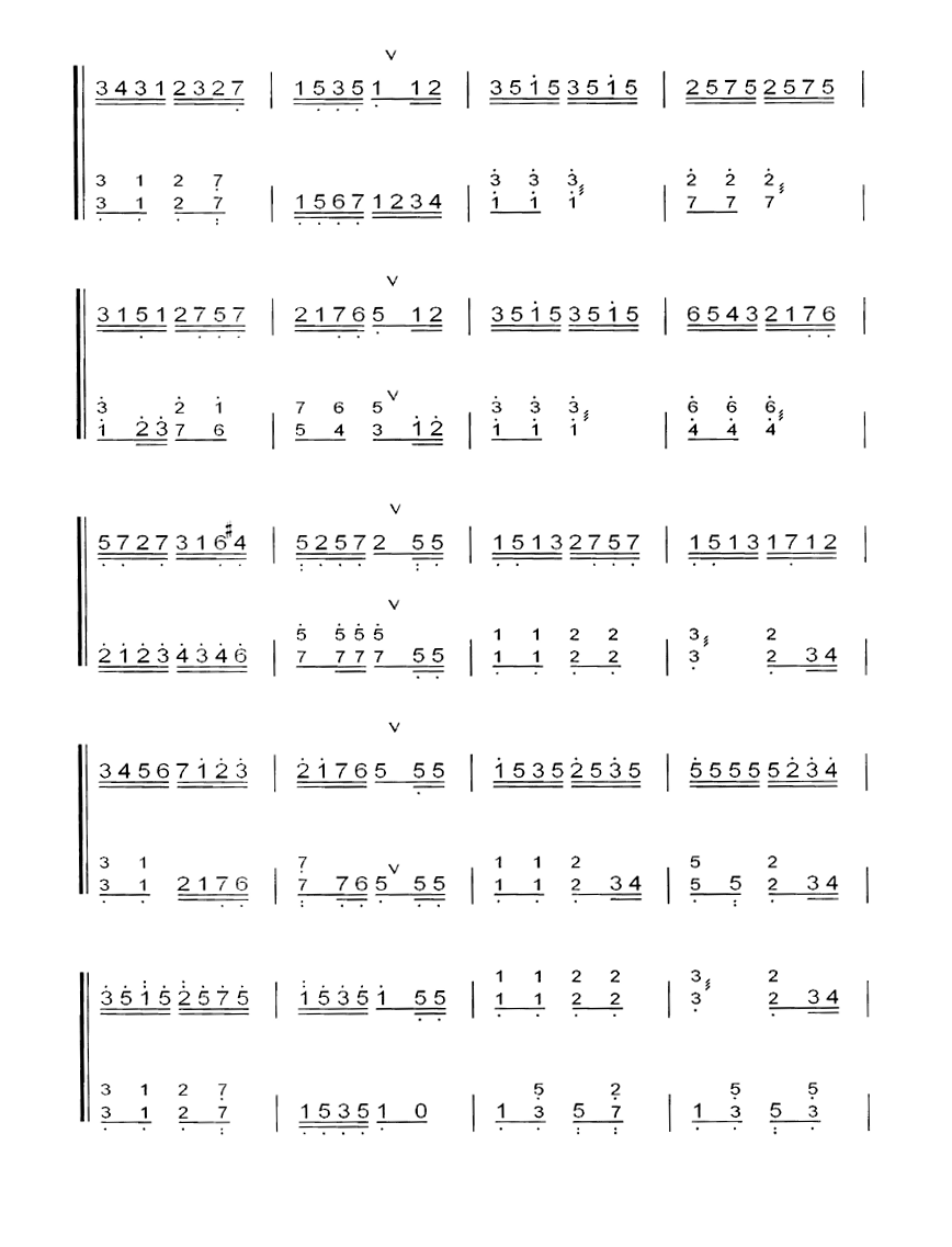 游击队员之歌[简谱版]（共5张）其它曲谱（图3）