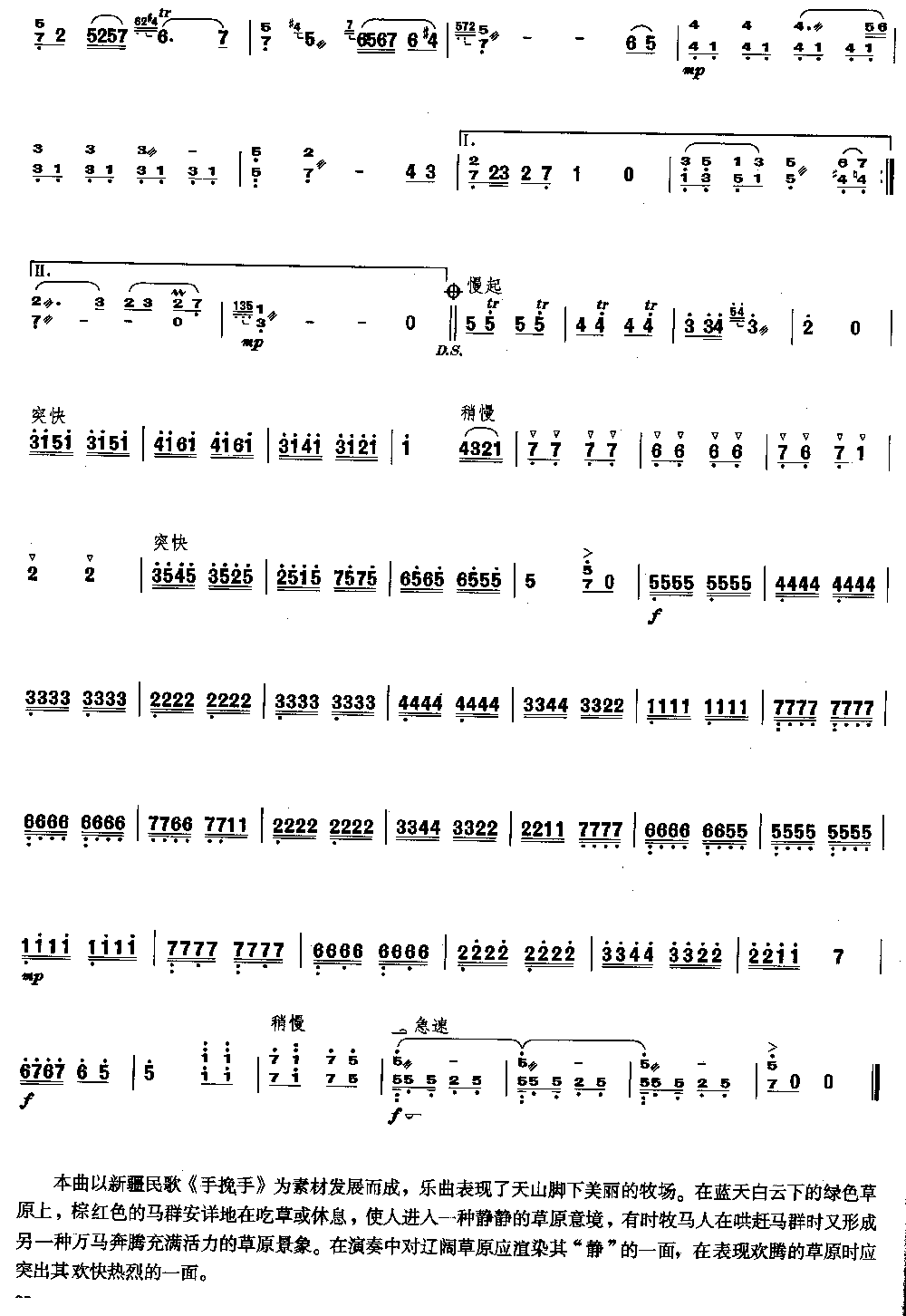 天山牧场 [简谱版]（独奏共3张）其它曲谱（图3）