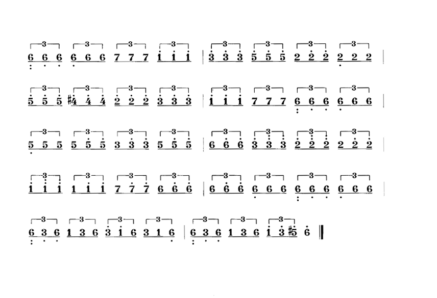三连弹与二连弹练习曲 [塔里木]（共3张）其它曲谱（图3）