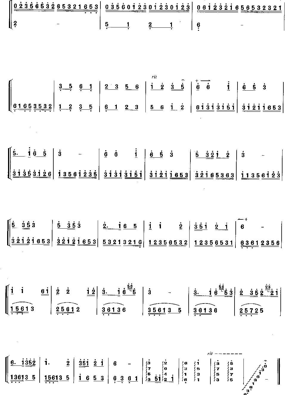 春到清江 [简谱版]（独奏共4张）其它曲谱（图4）