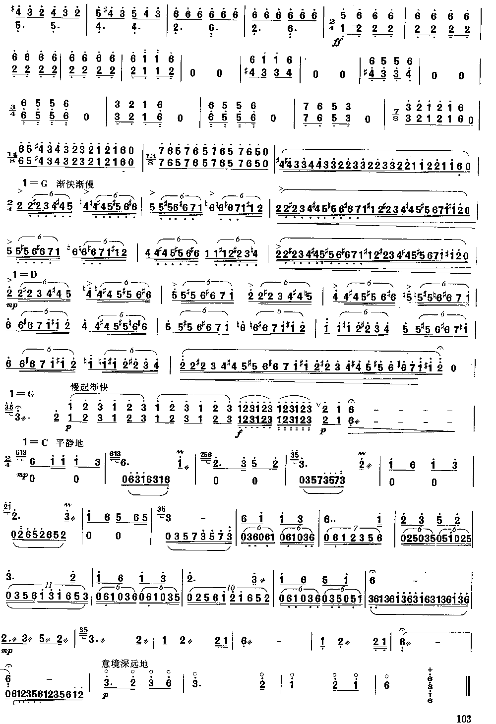 川江韵 [简谱版]（独奏共4张）其它曲谱（图4）
