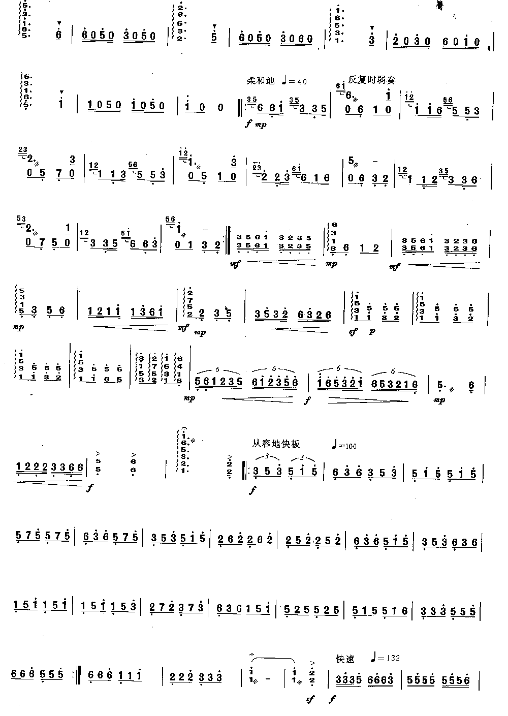 东湖之春 [简谱版]（独奏共3张）其它曲谱（图2）
