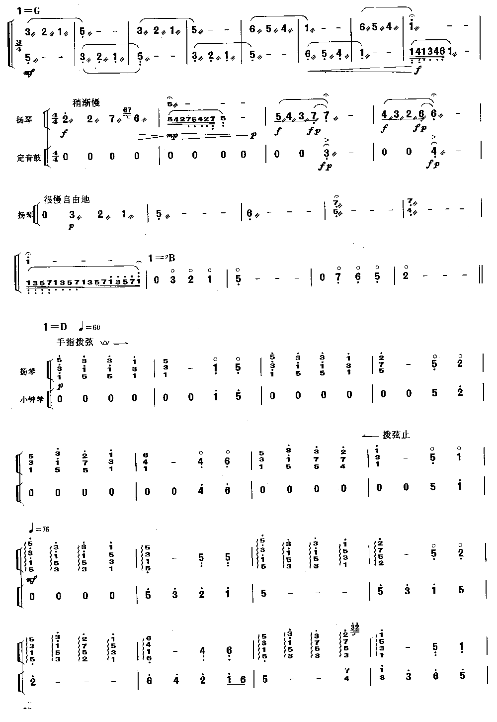 思 [简谱版]（独奏共4张）其它曲谱（图2）