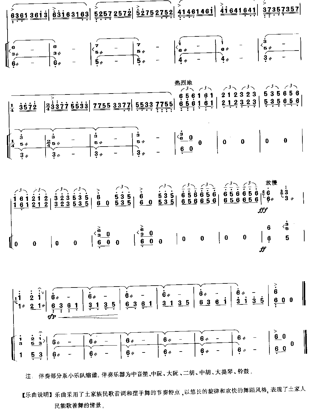 土家摆手舞曲 [简谱版]（独奏共8张）其它曲谱（图8）