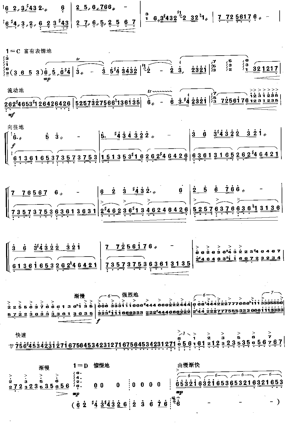 忆事曲 [简谱版]（独奏共5张）其它曲谱（图2）