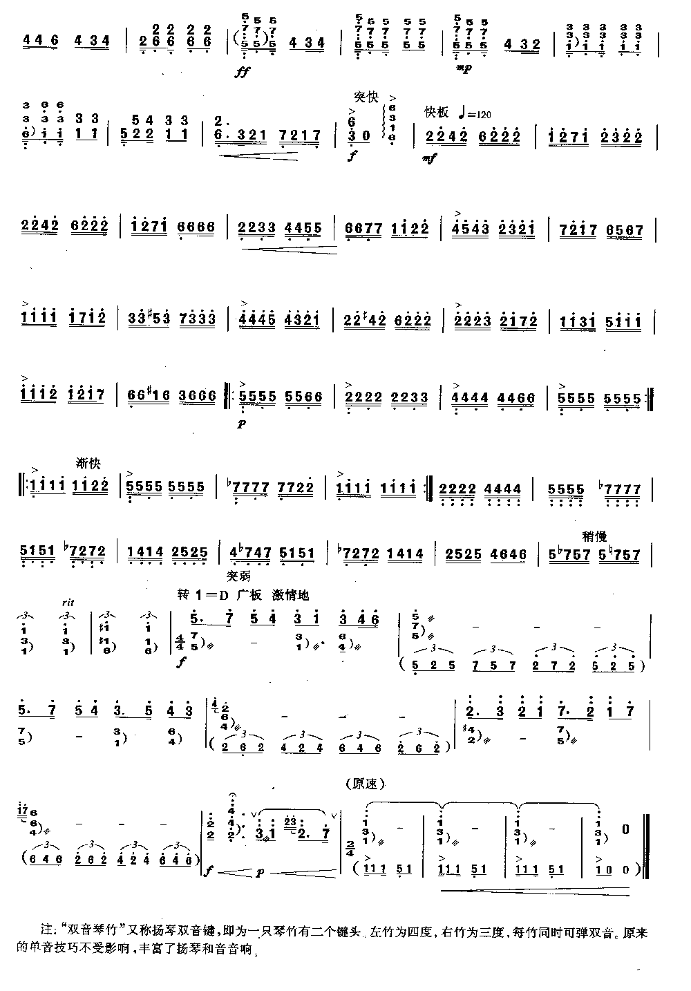 边疆的春天 [简谱版]（独奏共3张）其它曲谱（图3）
