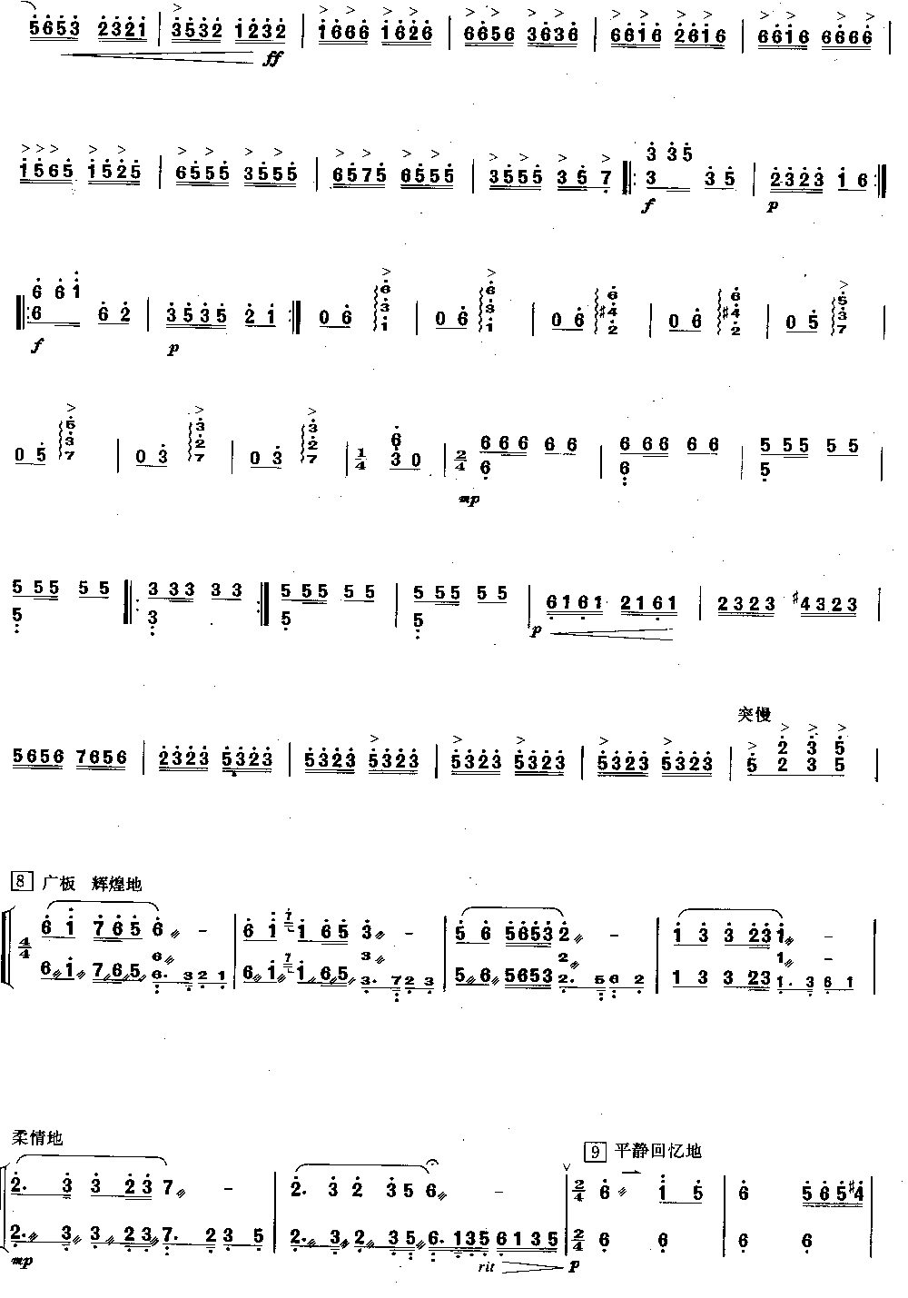 木兰辞变奏曲 [简谱版]（独奏共5张）其它曲谱（图4）