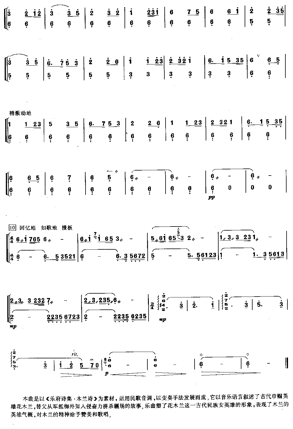木兰辞变奏曲 [简谱版]（独奏共5张）其它曲谱（图5）