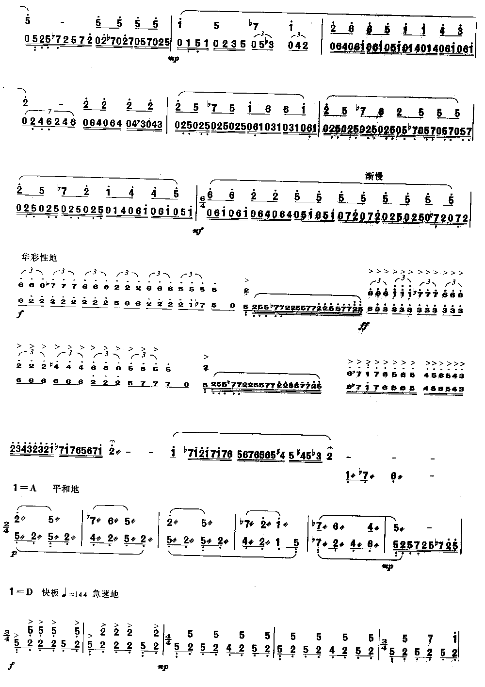 天山诗画 [简谱版]（独奏共4张）其它曲谱（图2）