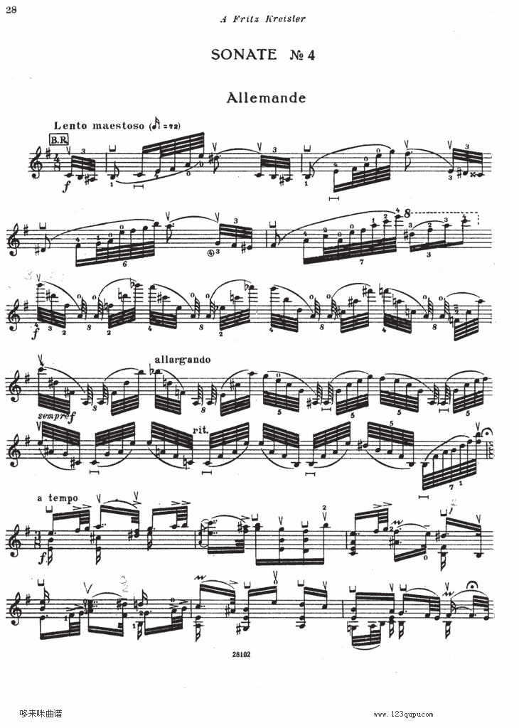 伊萨伊小提琴奏鸣曲（sonate No4）其它曲谱（图1）