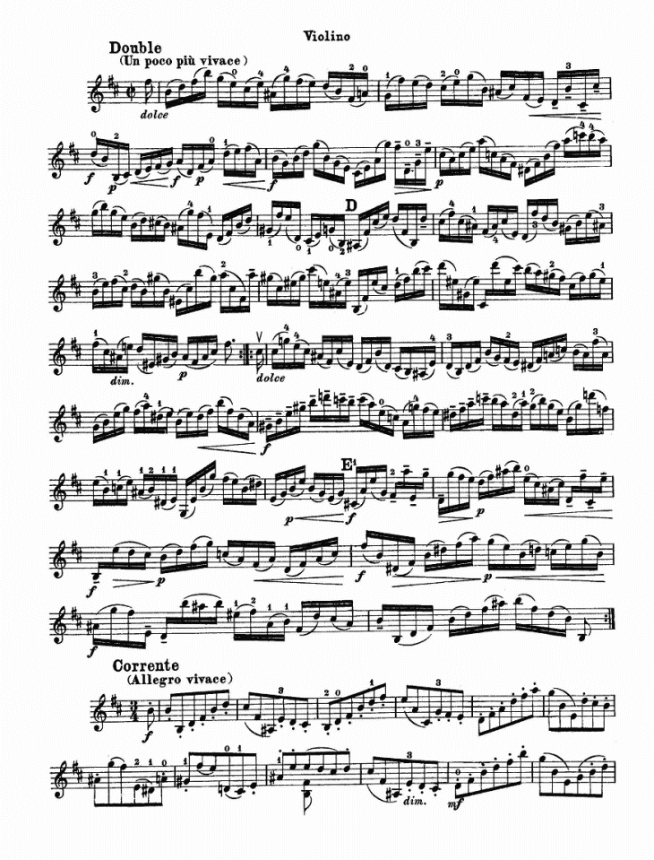 巴赫小提琴变奏曲1其它曲谱（图2）