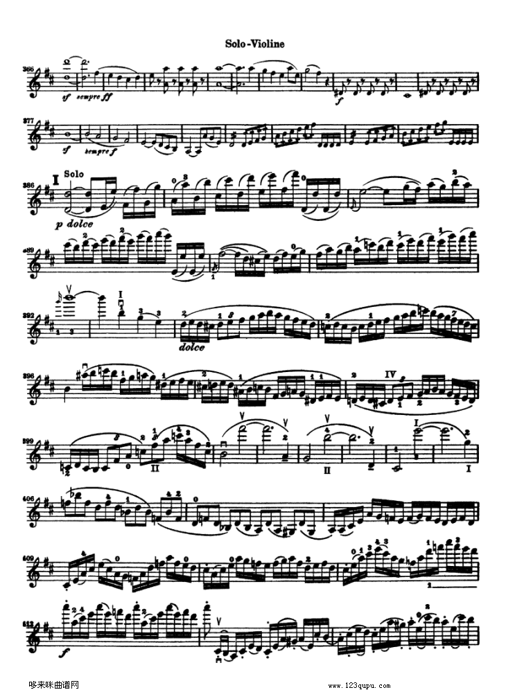 贝多芬小提琴协奏曲(konzert fur violine)其它曲谱（图8）