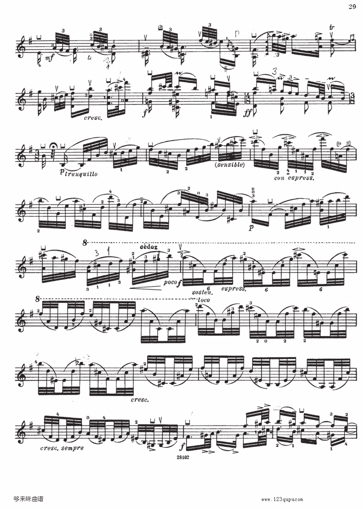伊萨伊小提琴奏鸣曲（sonate No4）其它曲谱（图2）