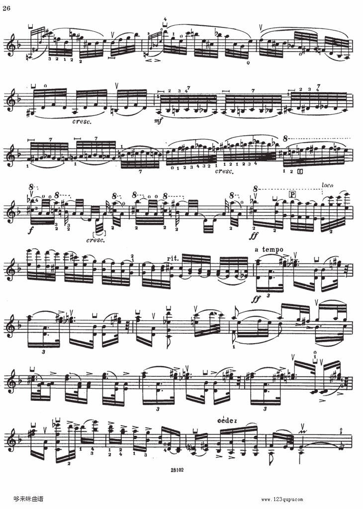伊萨伊小提琴奏鸣曲（sonate No3）其它曲谱（图5）
