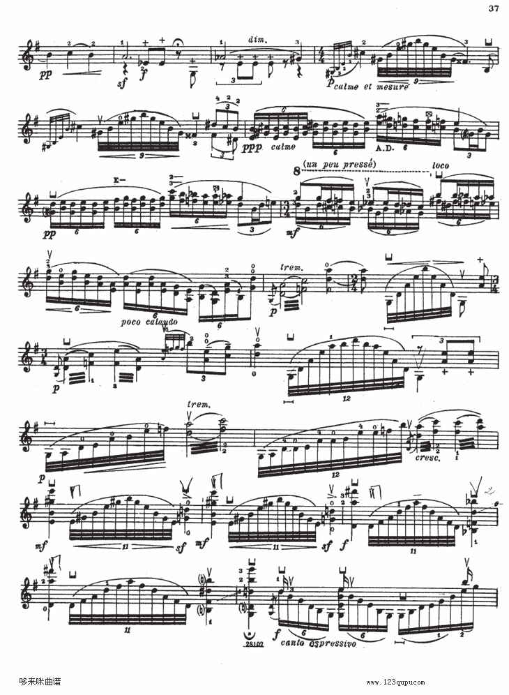 伊萨伊小提琴奏鸣曲（sonate No5）其它曲谱（图2）