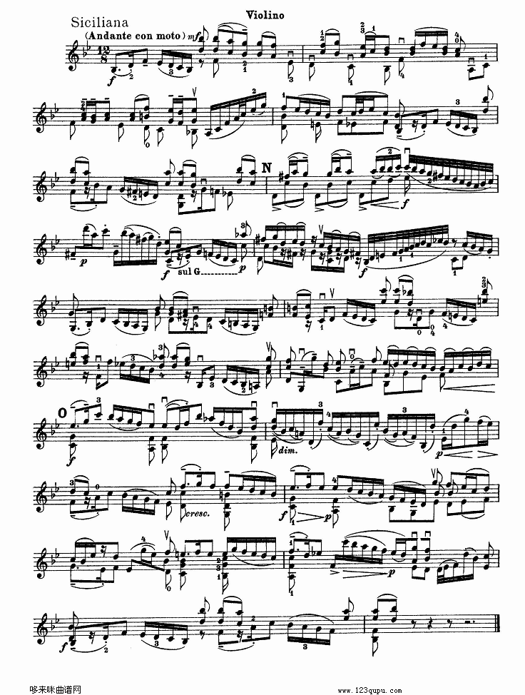 巴赫小提琴协奏曲1其它曲谱（图5）