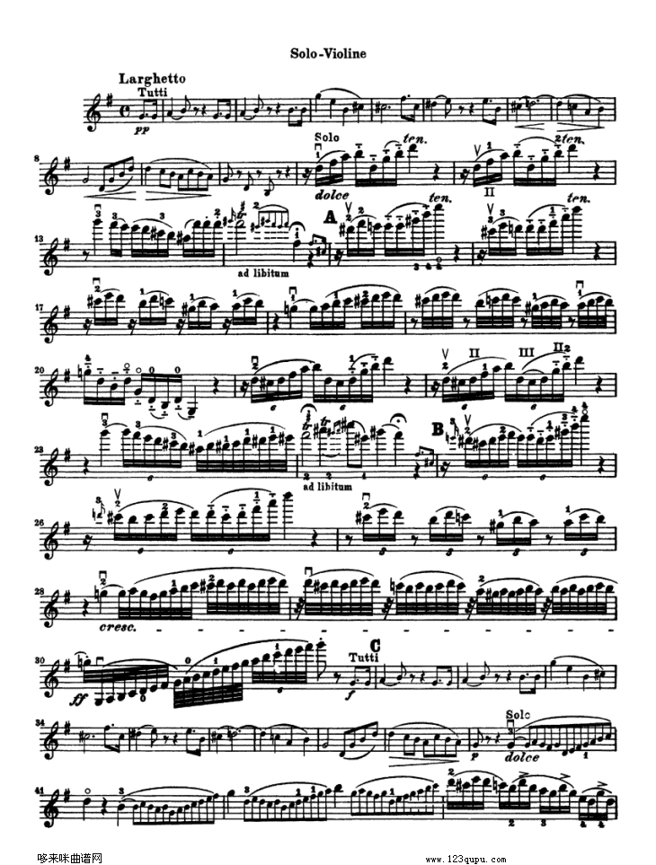 贝多芬小提琴协奏曲(konzert fur violine)其它曲谱（图12）