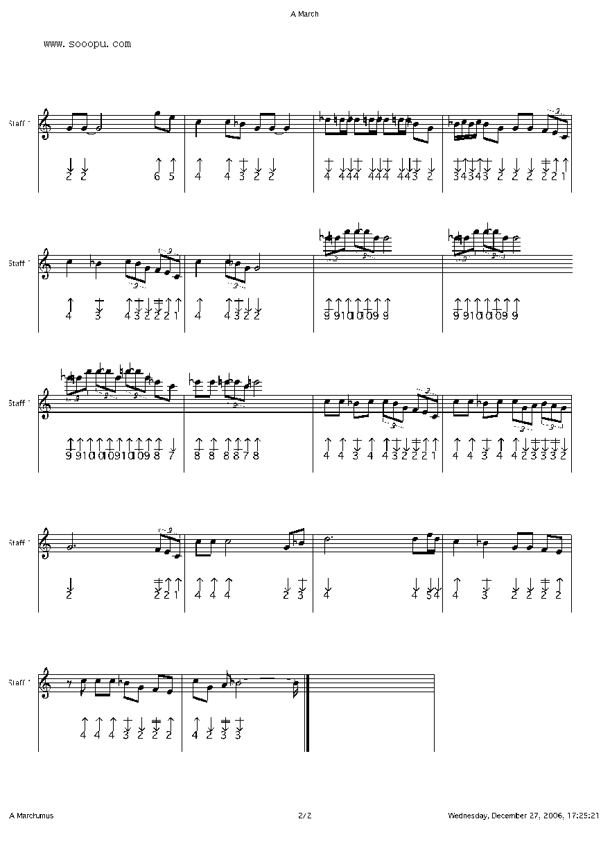 A March 口琴谱其它曲谱（图2）