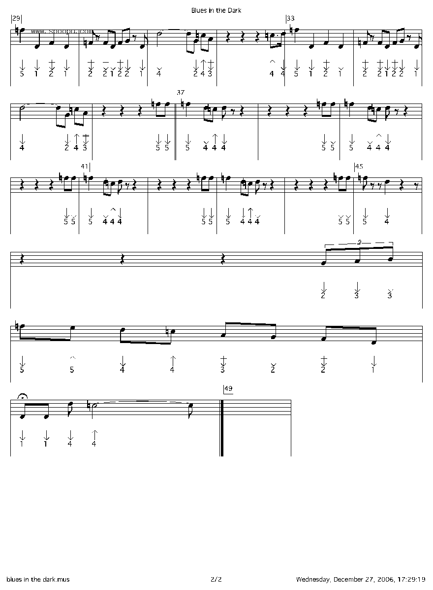 blues in the dark 口琴谱其它曲谱（图2）