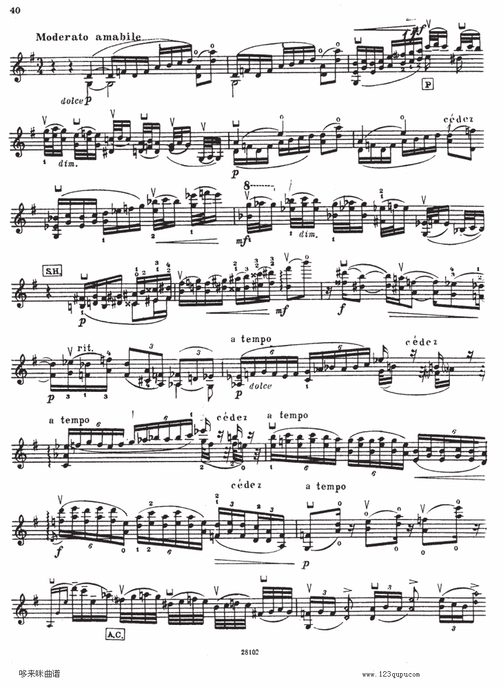 伊萨伊小提琴奏鸣曲（sonate No5）其它曲谱（图5）
