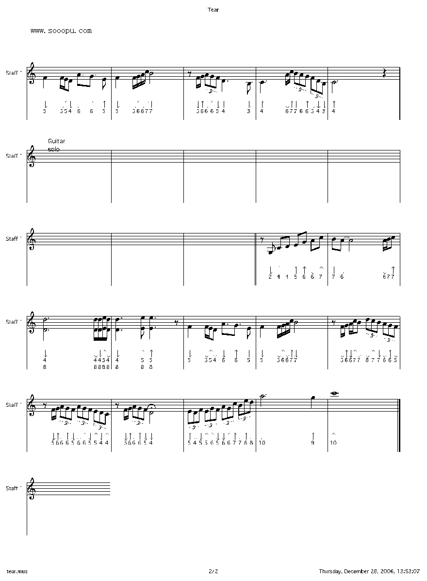 tear 口琴谱其它曲谱（图2）