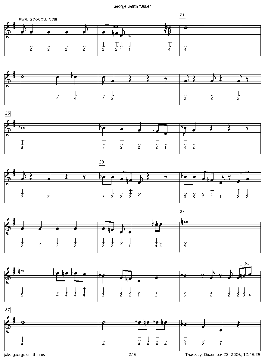 george smith juke 口琴谱其它曲谱（图2）
