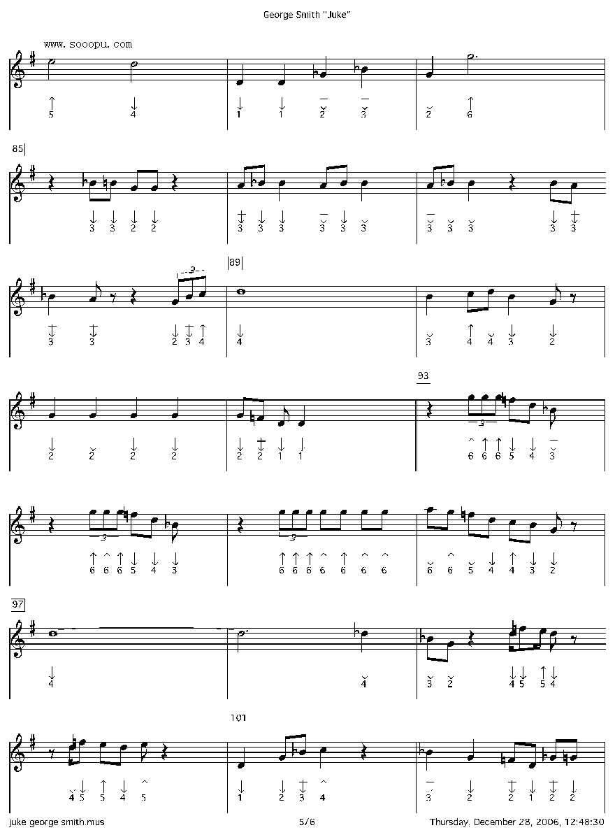 george smith juke 口琴谱其它曲谱（图5）