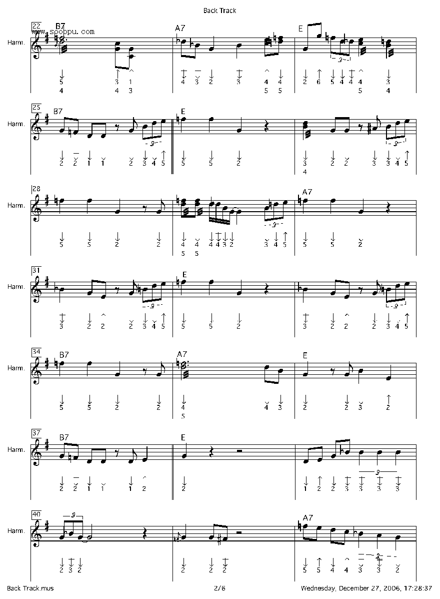 back track 口琴谱其它曲谱（图2）
